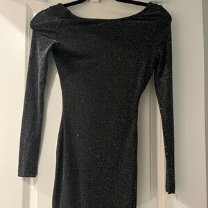 Lulu's Black Off-the-Shoulder Bodycon Mini Dress